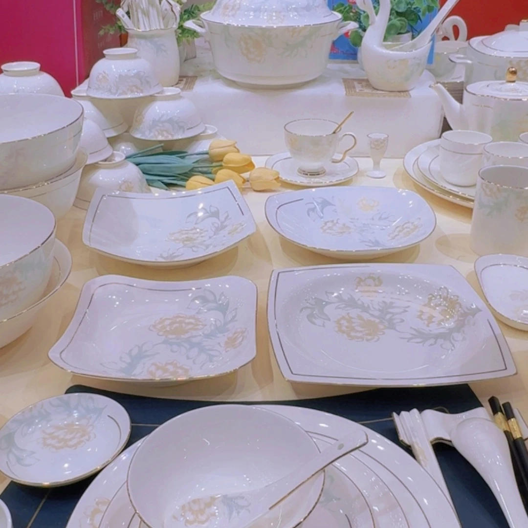 45%以上骨粉骨瓷景德镇描金清雅补差价