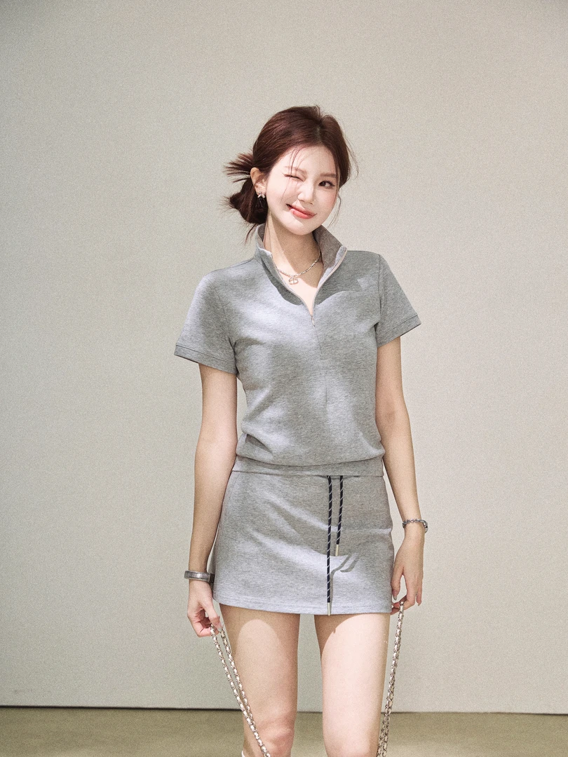 【芝士Cheese】奥德蒂挽歌 显瘦高腰时尚夏季短袖套装