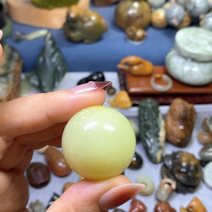 未镶嵌蛇纹石玉岫玉3.0 珠
