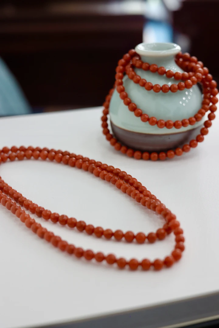 南红满肉柿子红珠串项链（多样性发其一）