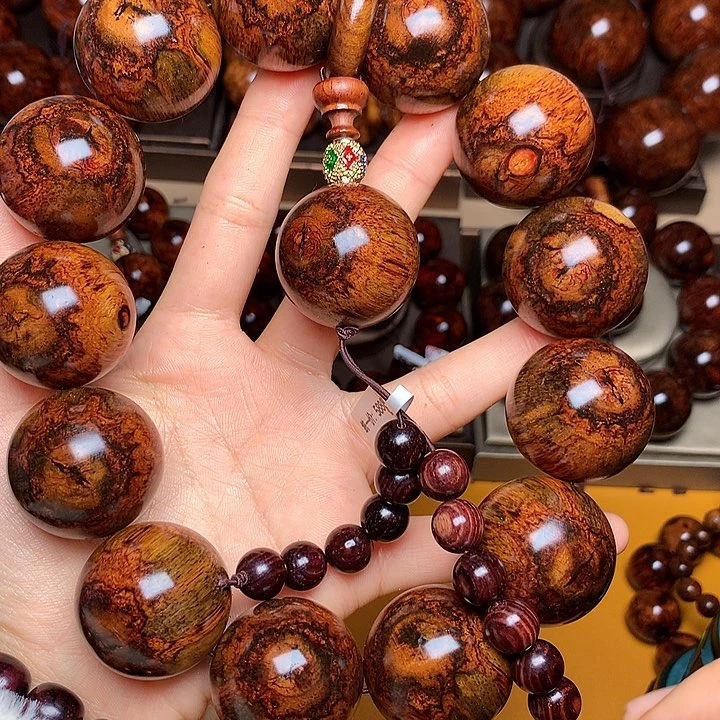 花梨木类手串/手链黄花梨风化料老挝花梨土埋料3.0