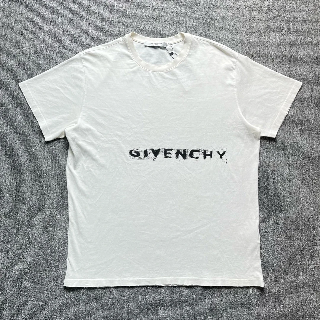 95新 Givenchy/纪梵希 涂鸦logo白色短袖/M码/95新/12101