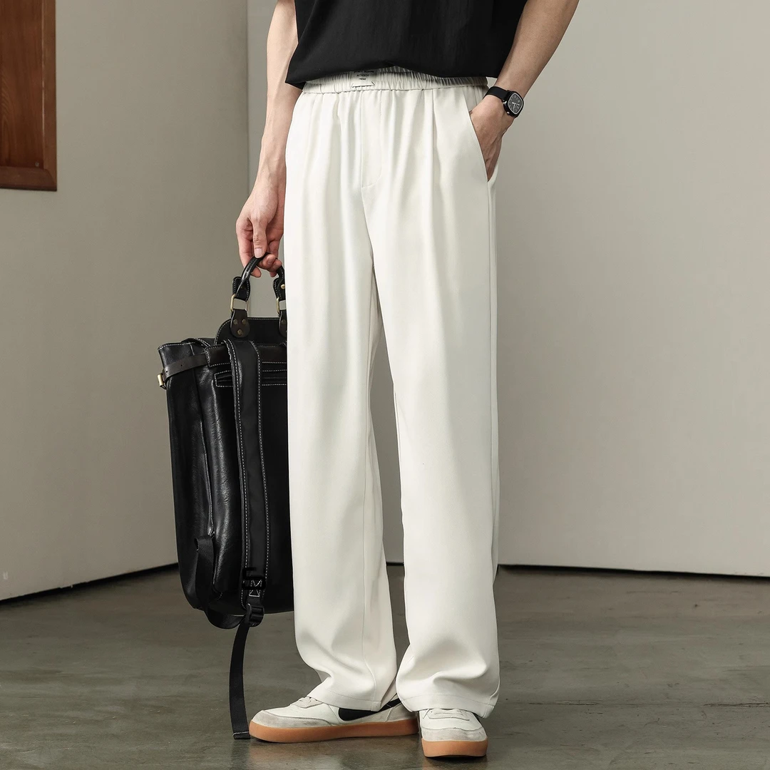 Cebrodz简约直筒休闲裤男士夏季新款百搭长裤宽松大码直筒裤子男
