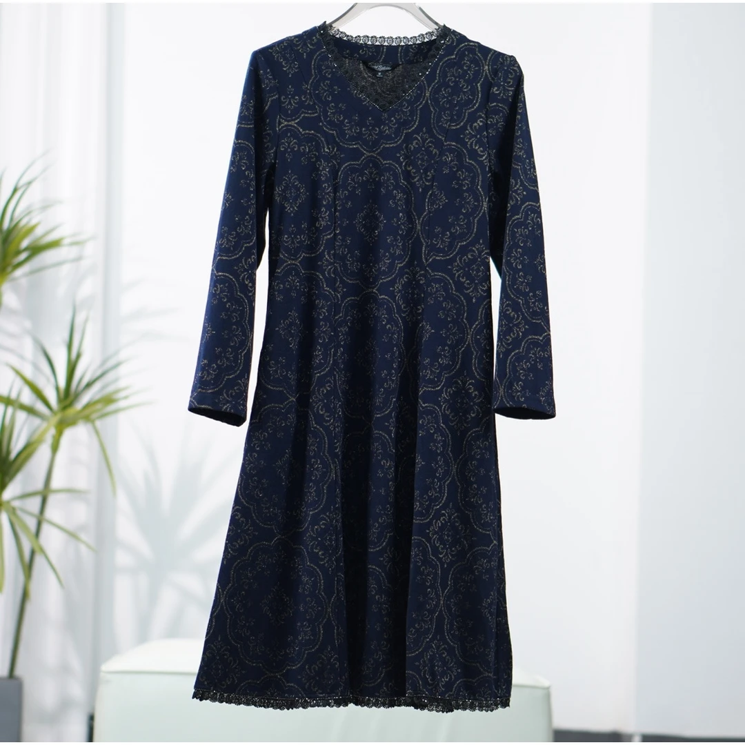 黛系列  E294  女装简约时尚连衣裙蓝色L10206