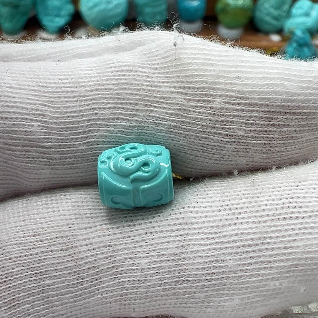 绿松石博古珠 未镶嵌