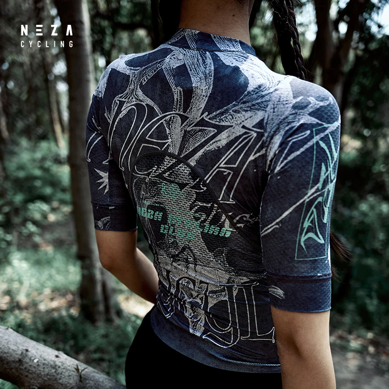 NEZA「鲲.栖虬」男女款零感显瘦轻量速干短袖公路自行车骑行服