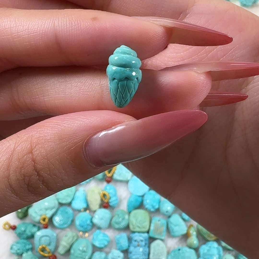 绿松石未镶嵌吊坠(不含链)冰激凌