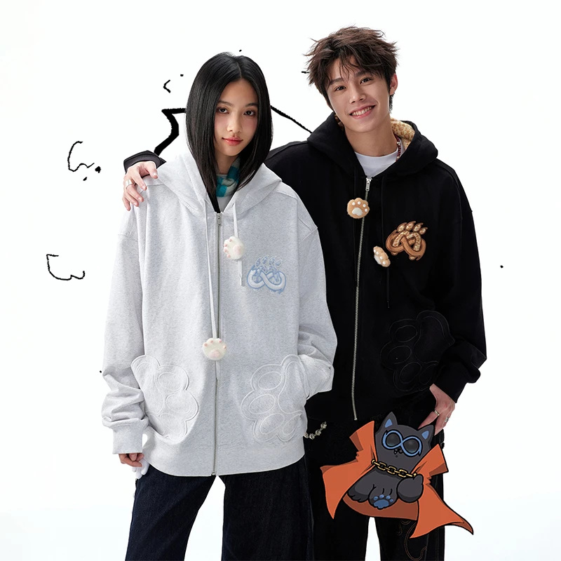 MAOZYWORLD X BIPOLAR联名猫耳开衫卫衣