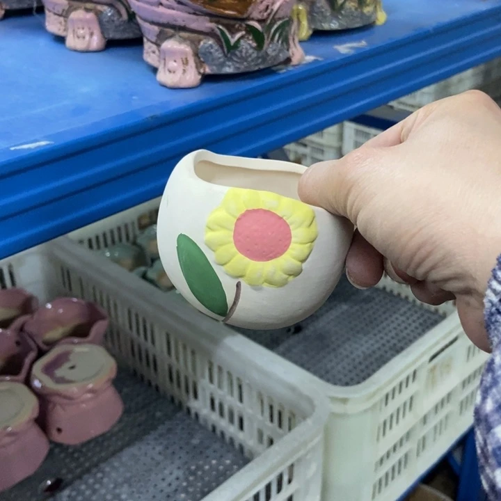 陶瓷花盆单场满9.9发6.5*6