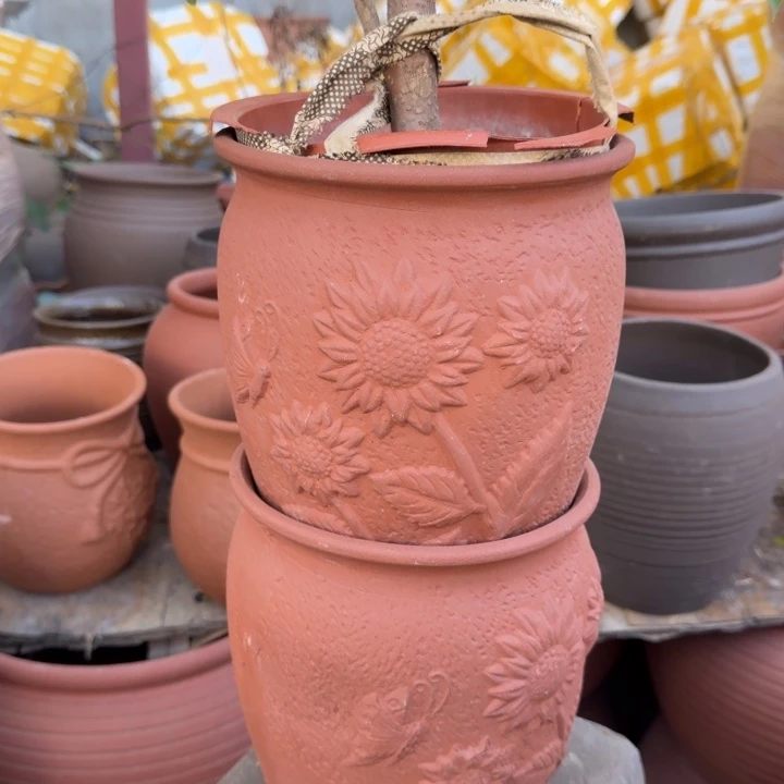 紫砂花盆口19高24宜兴紫砂粗糙正常