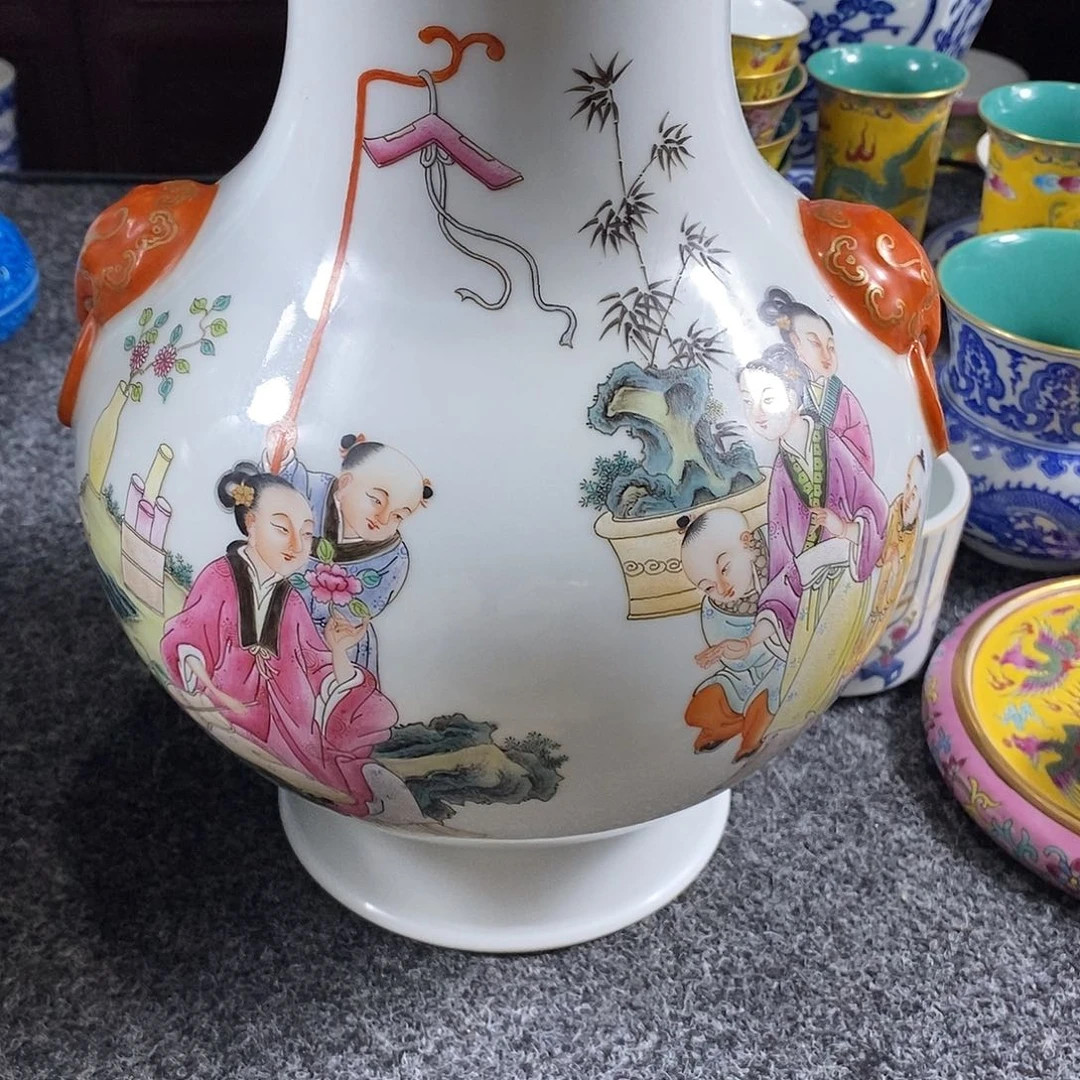 手工手绘陶瓷摆件工艺品顺**地