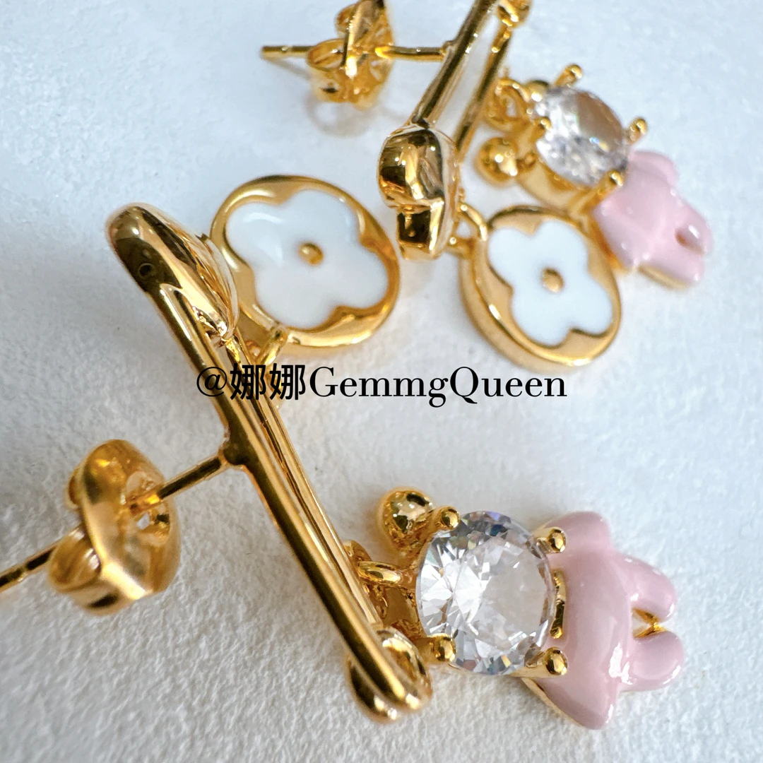 铜合金合成锆石耳饰 娜娜GemmyQueen耳环GQ07153