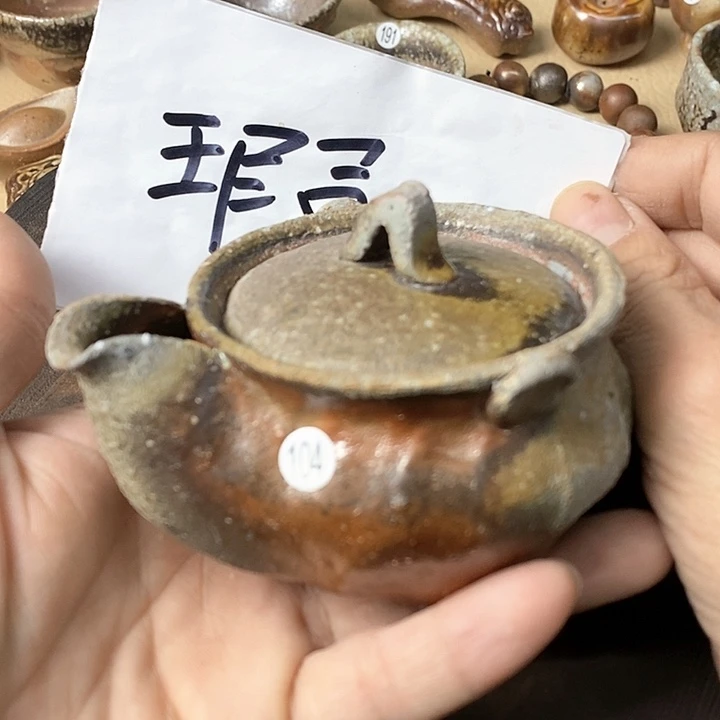 杯手工粗陶、柴烧茶器