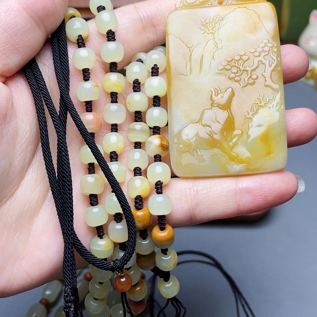 奔***霸新疆昆仑山脉料生肖牛牌