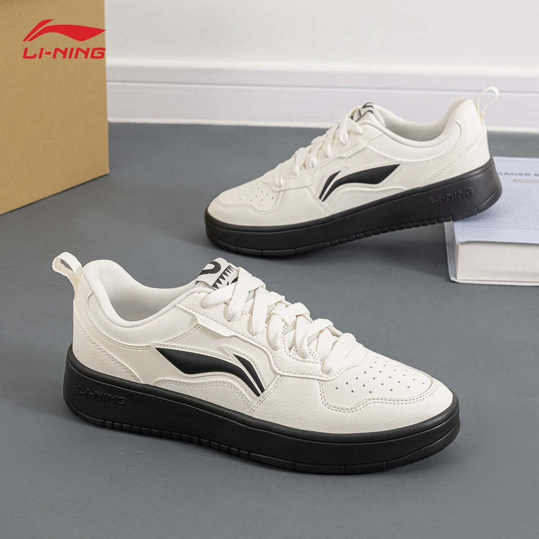 李宁初云板鞋男鞋2025春季新款低帮轻便运动鞋子百搭时尚休闲鞋男