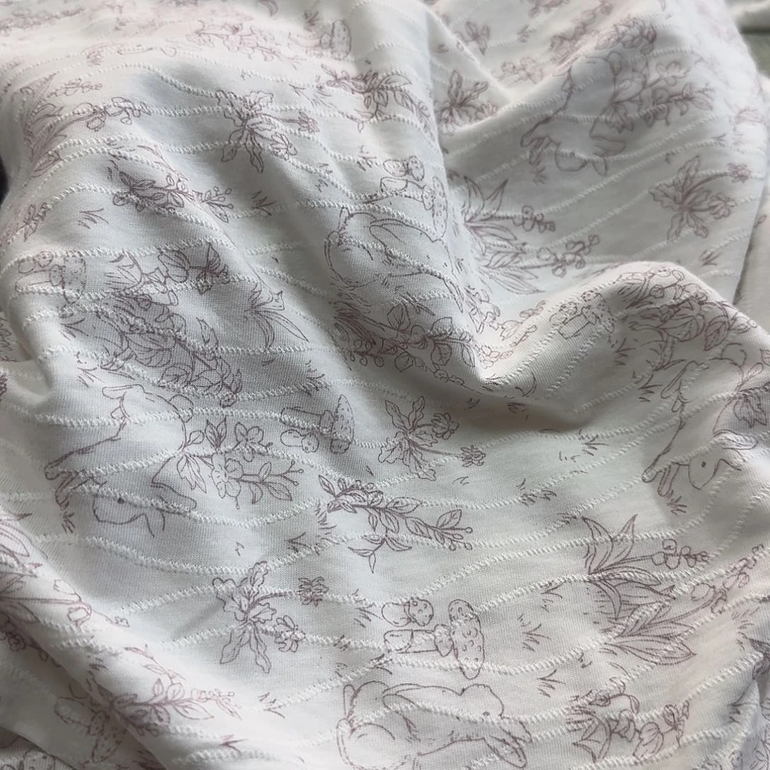 棉94号纯棉提花兔子两米