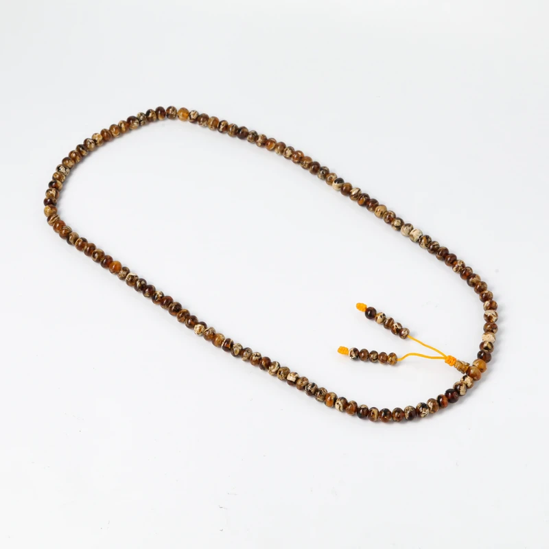 [迟锐精选]抚顺天然琥珀花珀念珠手串约6mm+约14g+ CJHP016