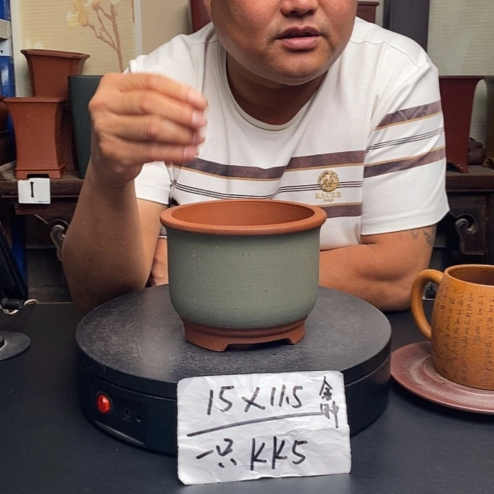 紫砂花盆货号一只KK5