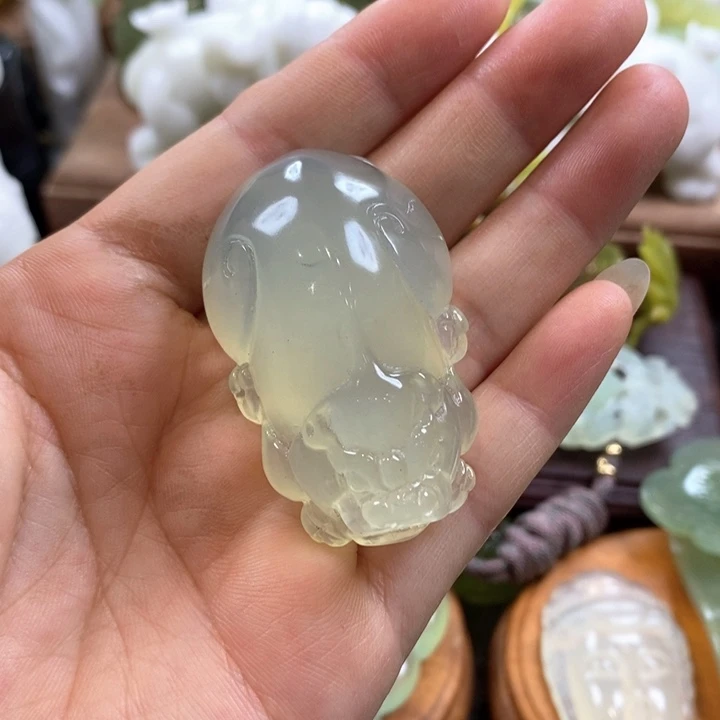 未镶嵌蛇纹石玉手把