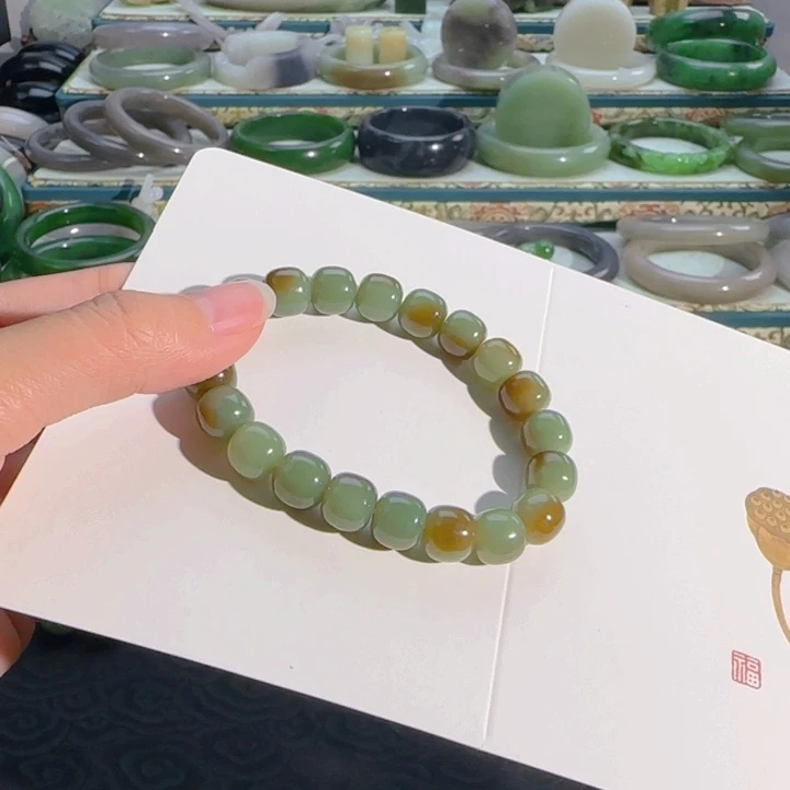 未镶嵌手串和田玉且末糖蓝