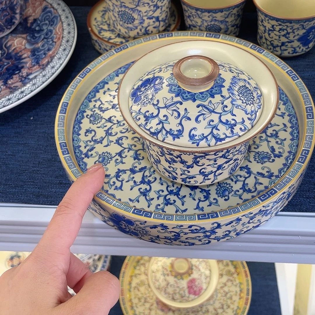 陶景德陶瓷盖碗茶具