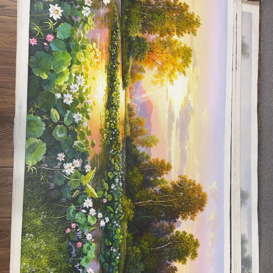 冬***叶油画加油加油努力加油加油