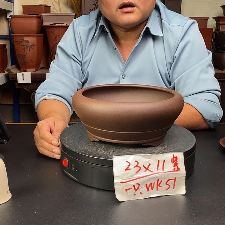 紫砂花盆货号一只WK51