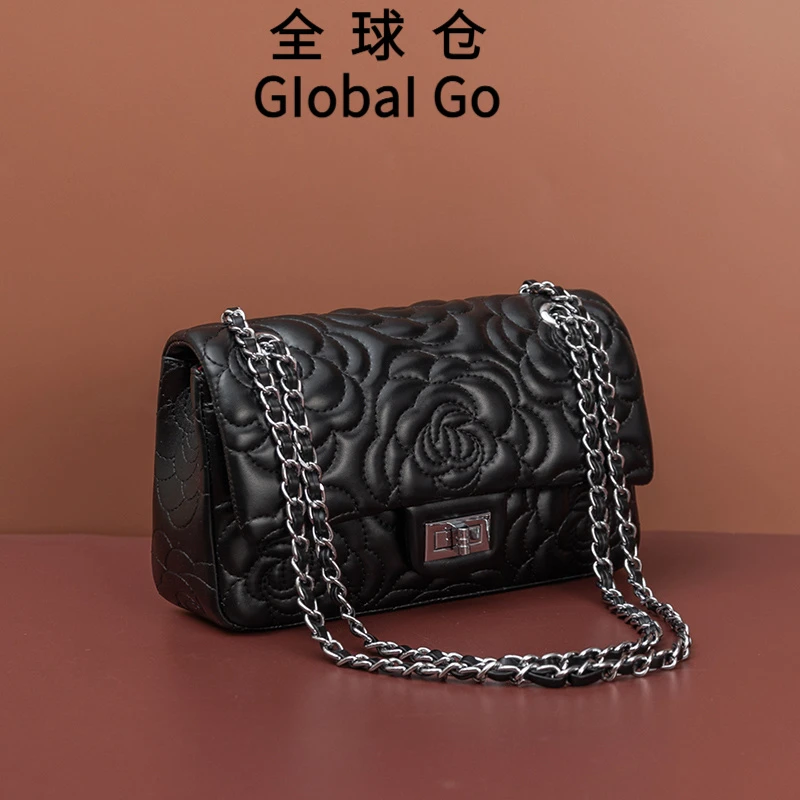 全球仓Global Go 包包2025新款小香风腋下包高级感真皮单肩斜挎包