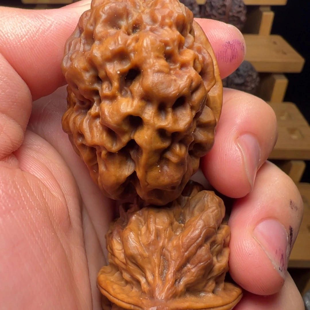 文玩核桃吊坠上古蛤蟆头46mm