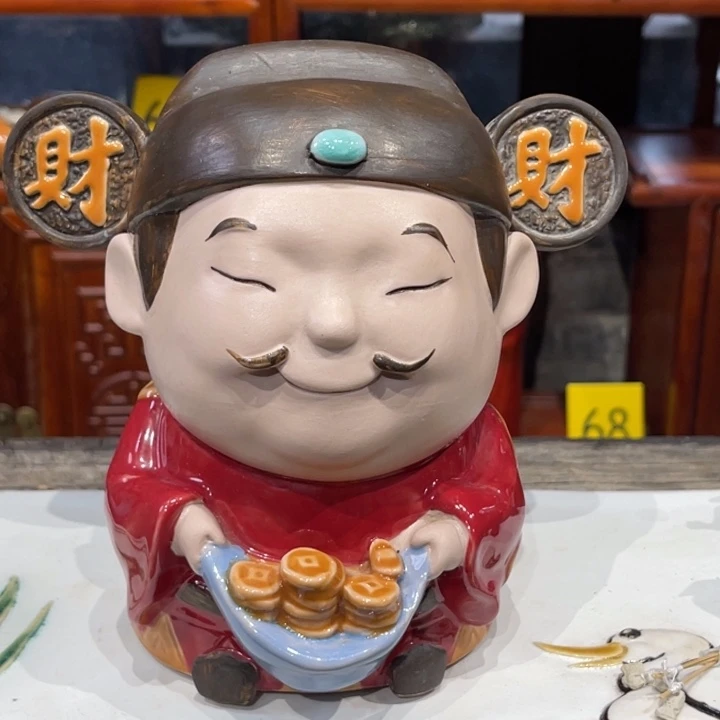 石湾公仔衬托盆景