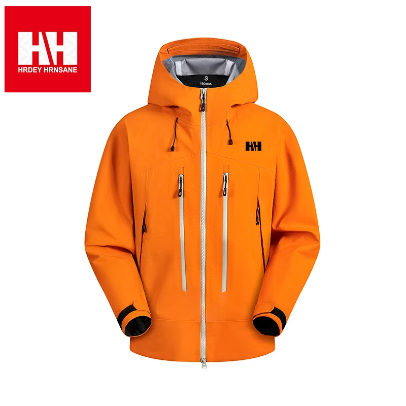 HRDEY HRNSANE户外系列硬壳冲锋衣男女款全压胶防风防水徒步外套