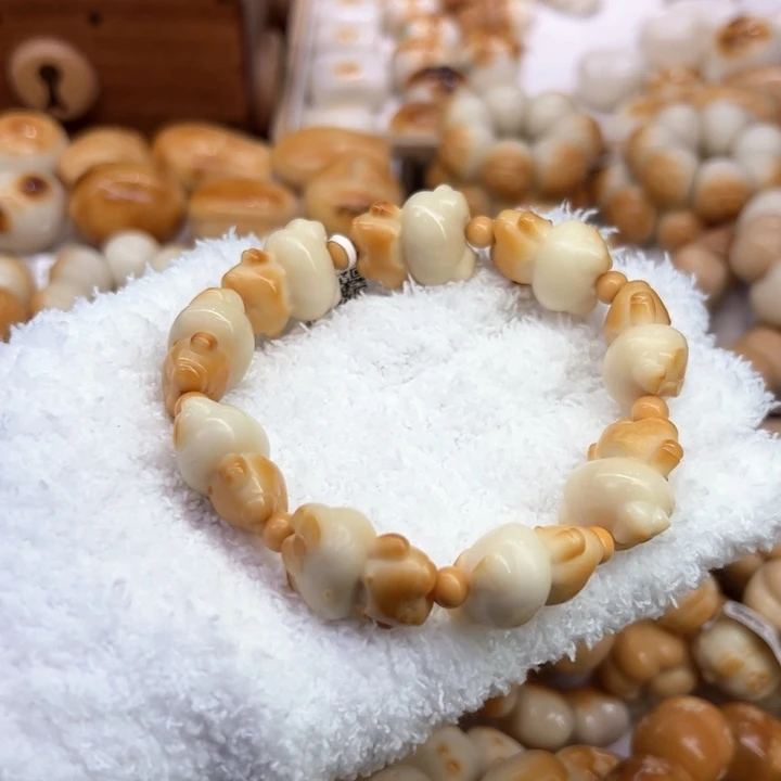 手串菩提根/象牙果75 象牙果原果炭烧kt 猫