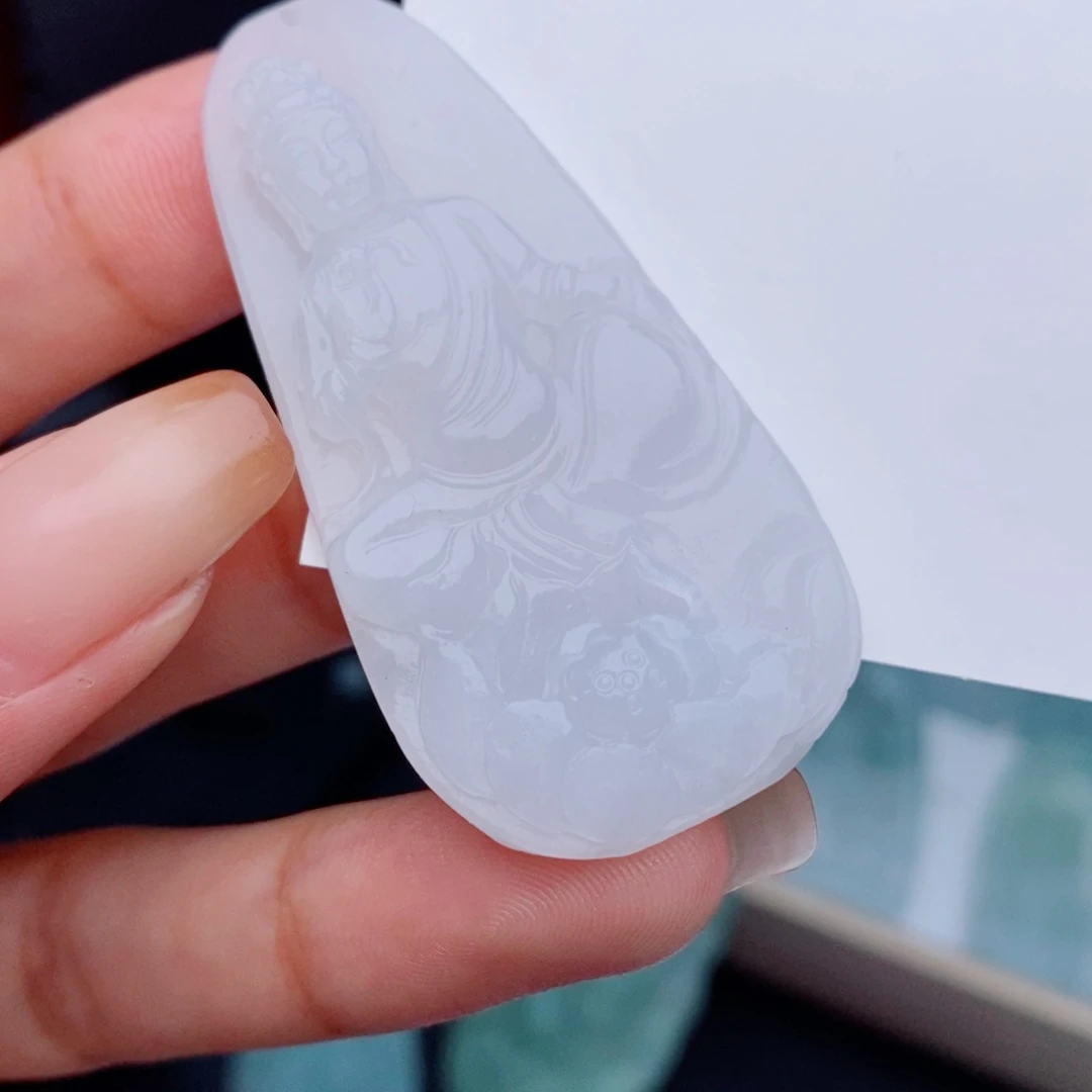 定制翡翠未镶嵌毛货翡翠挂件