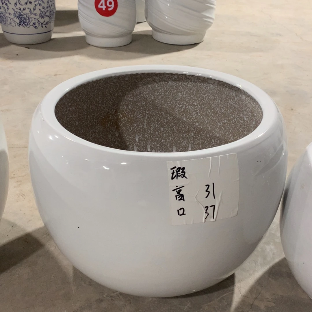 微瑕高温陶瓷花盆