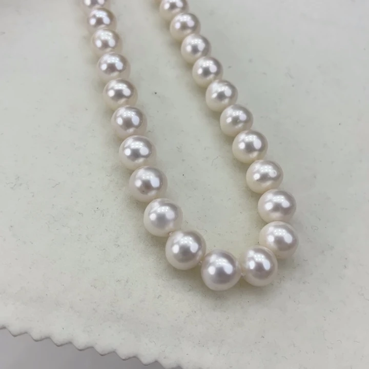 淡水珍珠颈饰银S925镶嵌卡10高品
