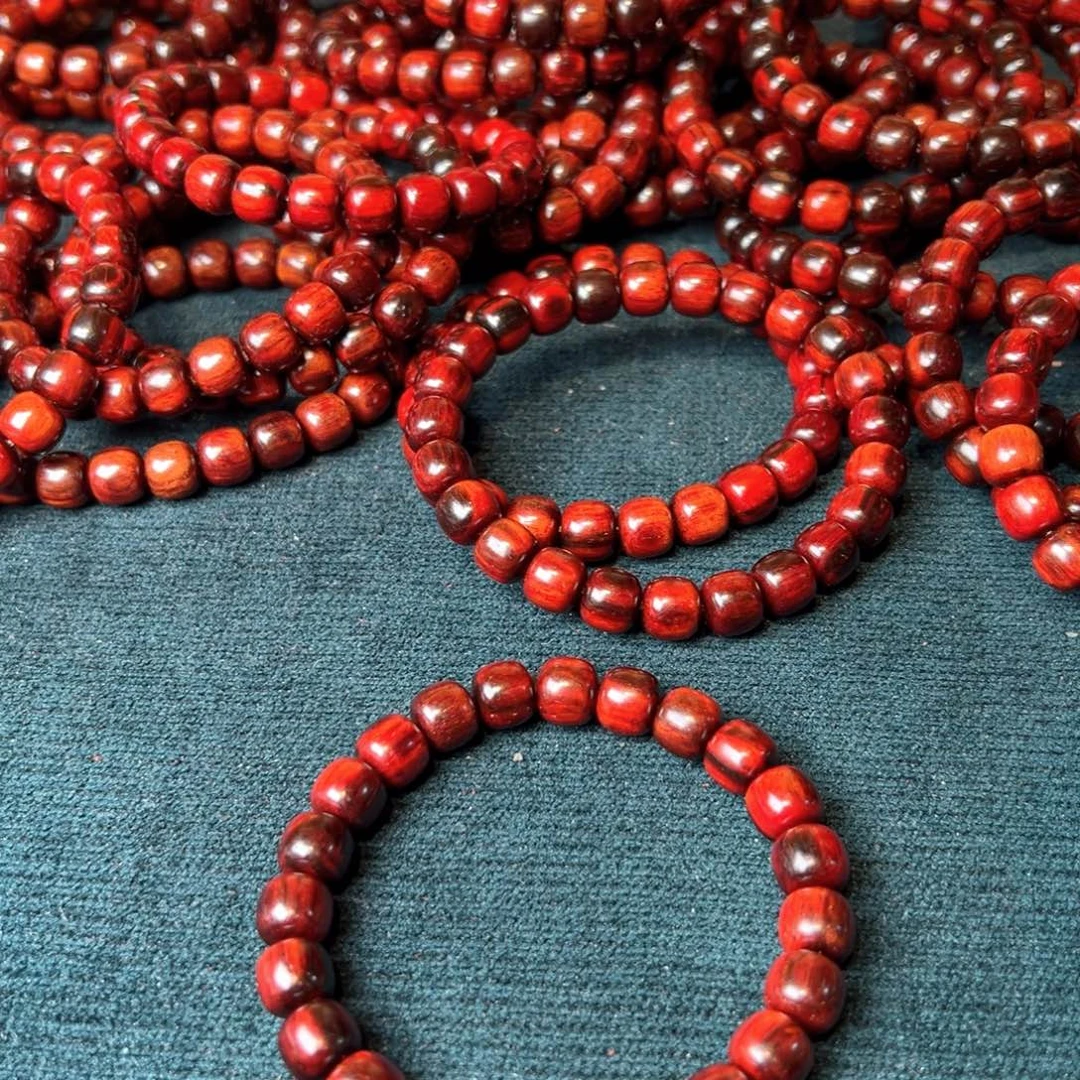 小叶紫檀手串/手链89琴料火焰纹顶泥毕业款