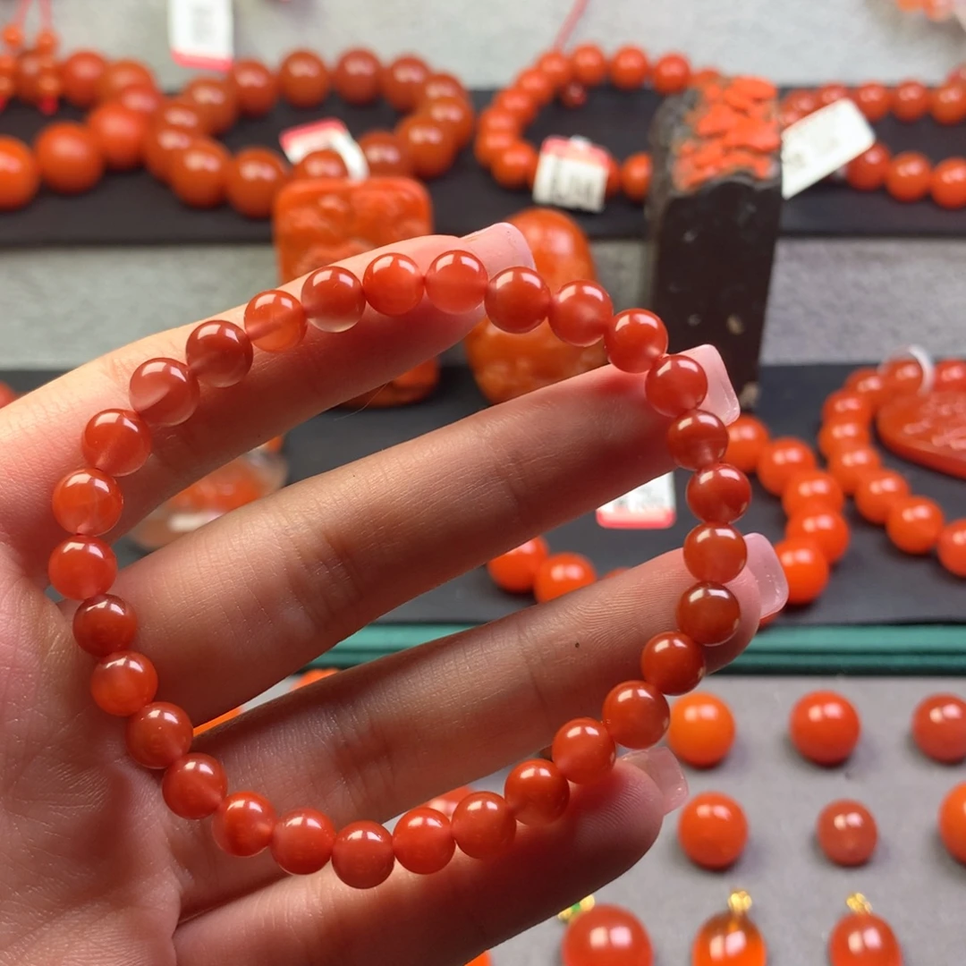 南红玛瑙未镶嵌手串