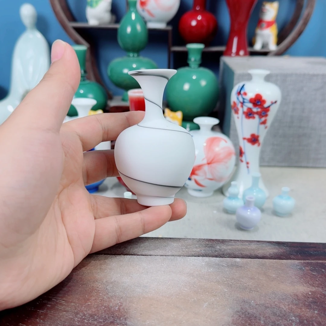 陶瓷手工小花器摆件