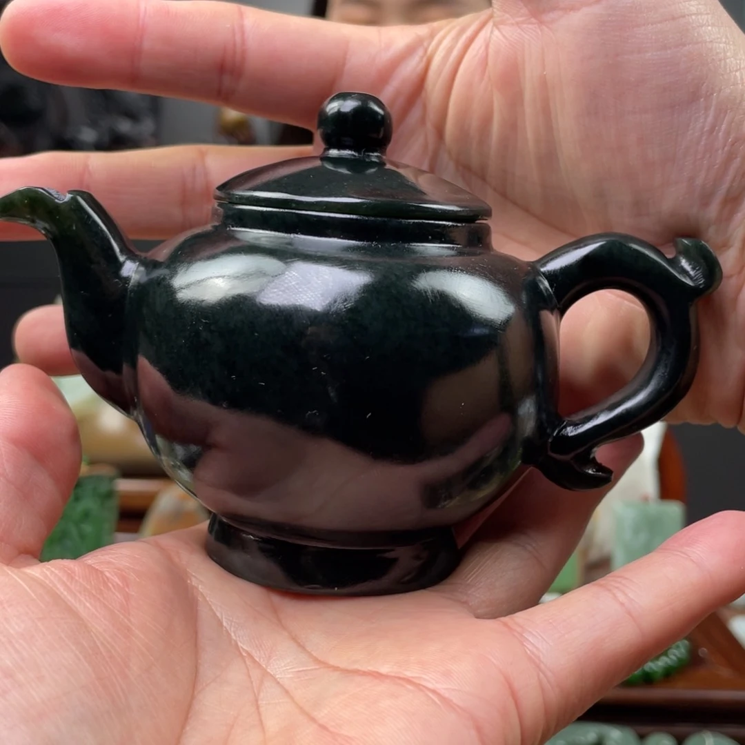 未镶嵌和田玉把件和田玉茶壶未镶嵌