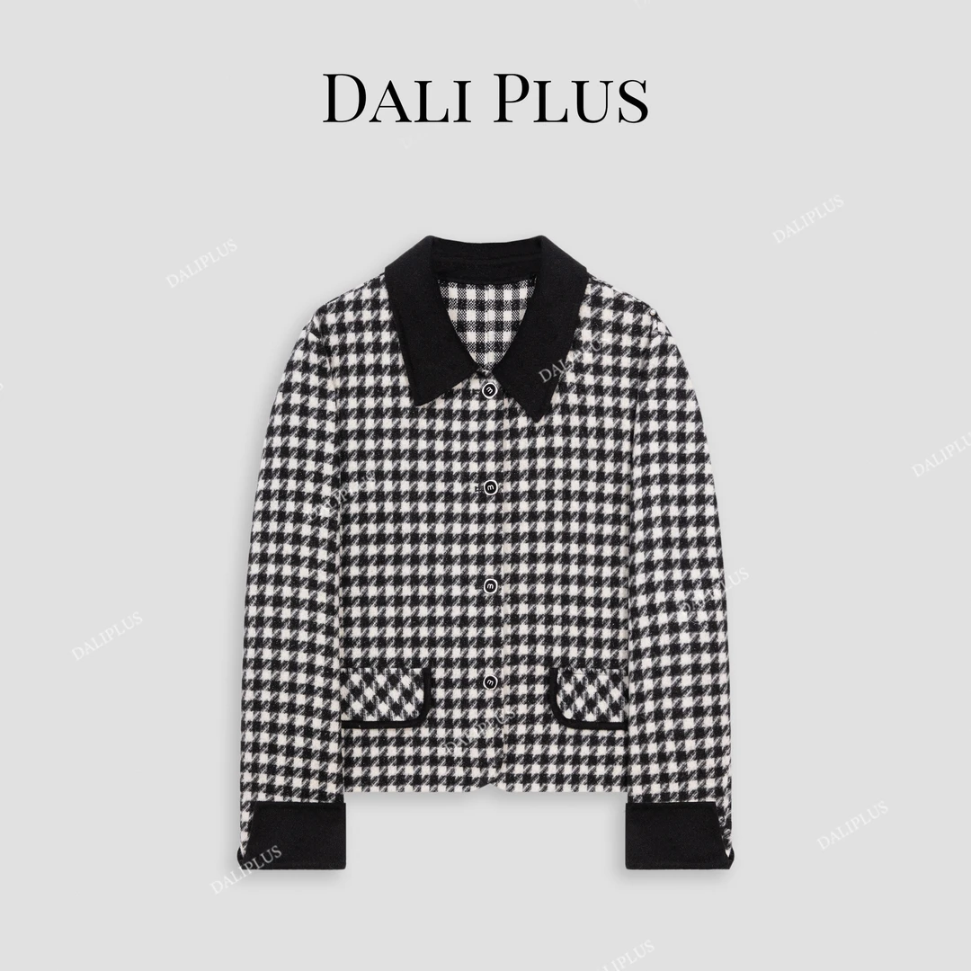 DALI PLUS【100%绵羊毛】高质感小香风双面呢外套-D4CK0138