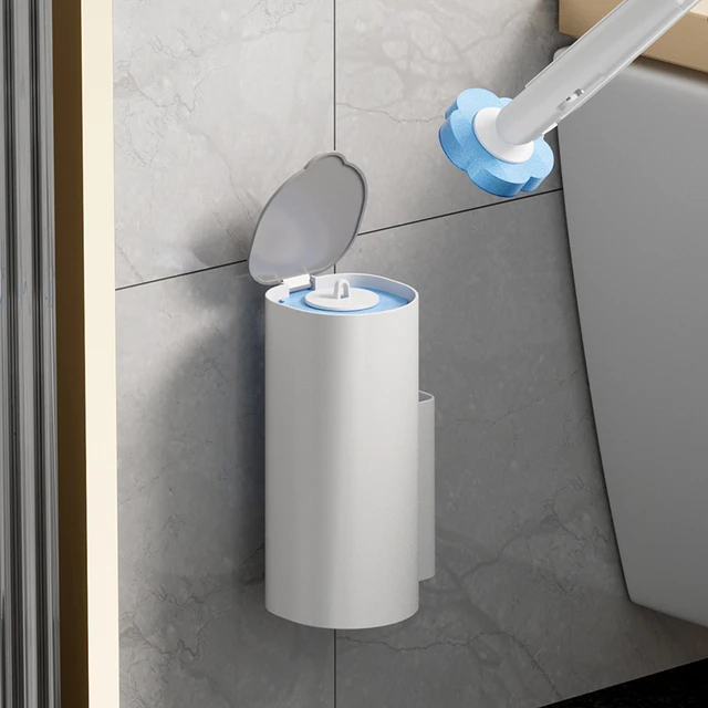 一次性马桶刷家用可抛式洗厕所刷子卫生间壁挂套装清洁神器替换头