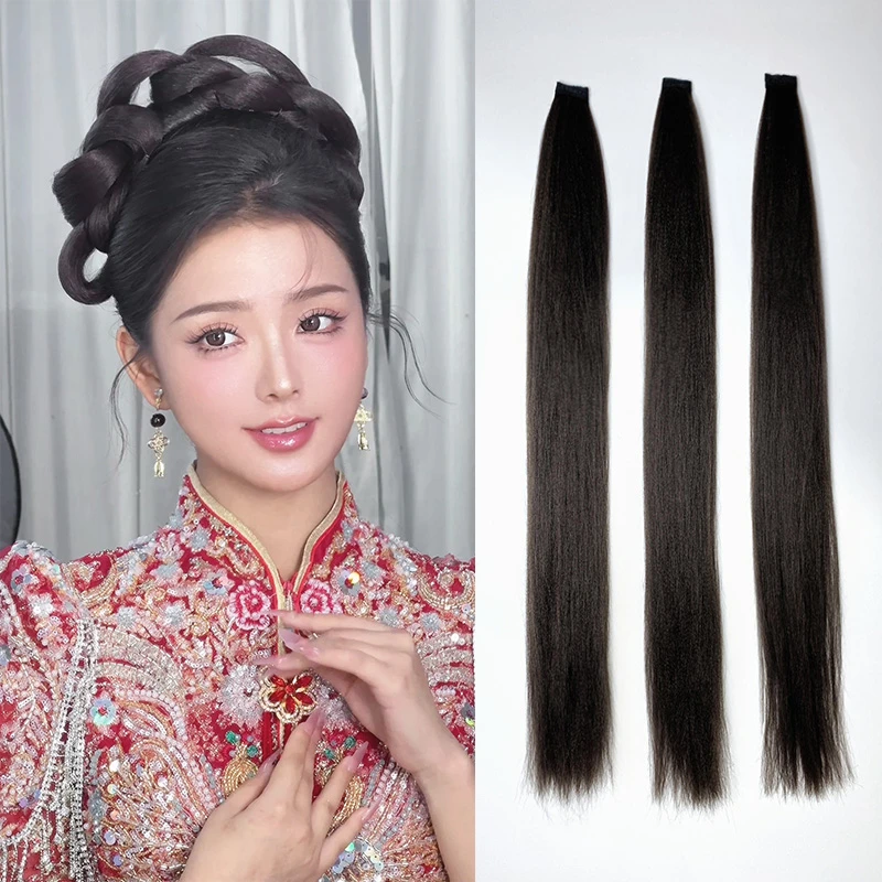 鹿喜美妆造型专属  化妆师专用仿真发片古装盘发自然百搭造型发片