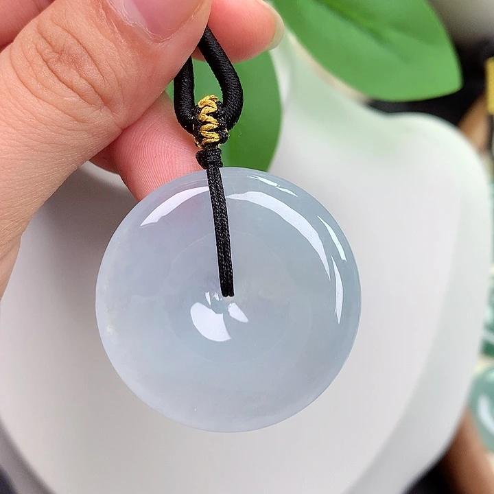 颈饰未镶嵌翡翠平安扣 34.6x5.8mm