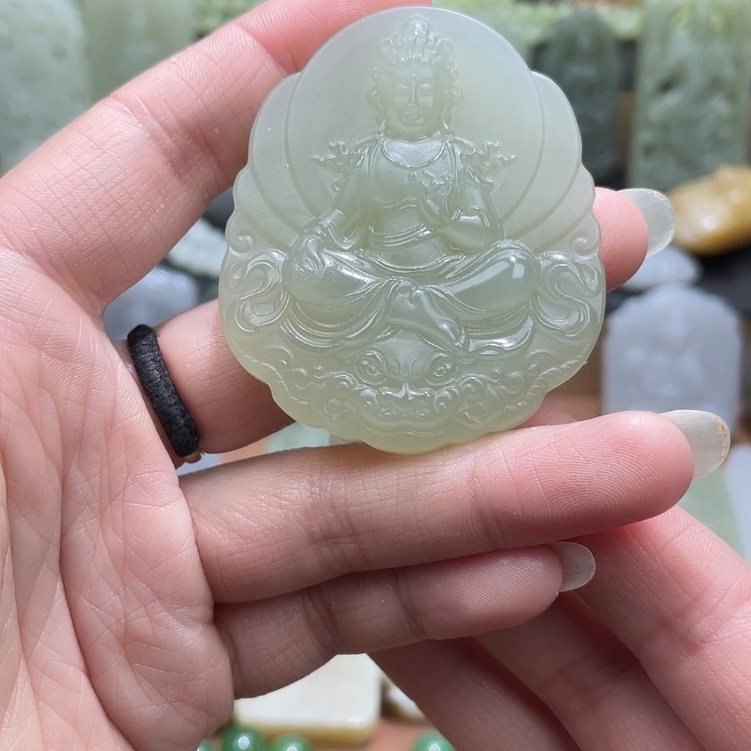 和田玉未镶嵌吊坠(不含链)