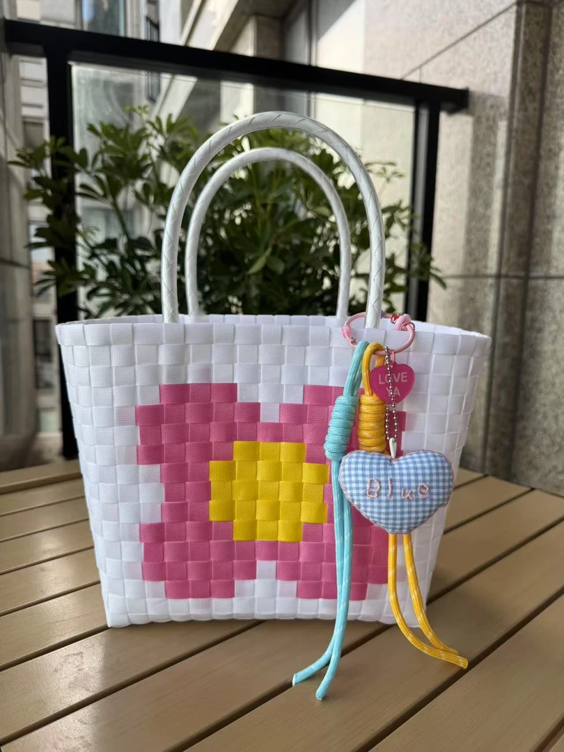 别初（孤品）纯手工编织柔软舒适时尚菜篮子通勤手提包