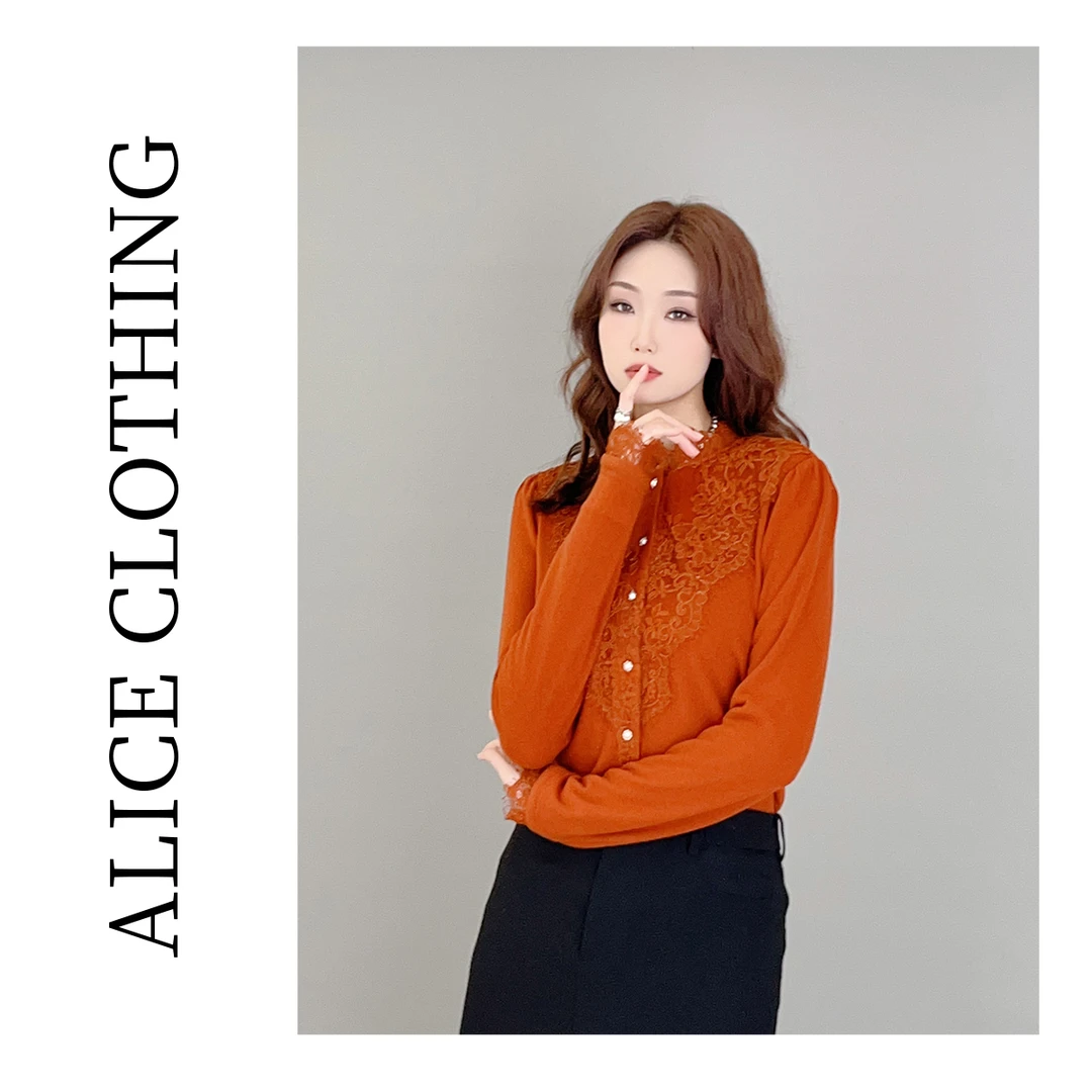 2 ALICE 橘调繁花法式上衣华美蕾丝 柔美亲肤 S1032701G