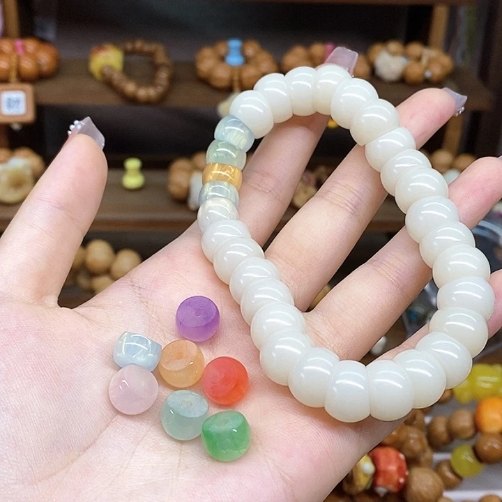 (****猴头核桃手串白玉手串