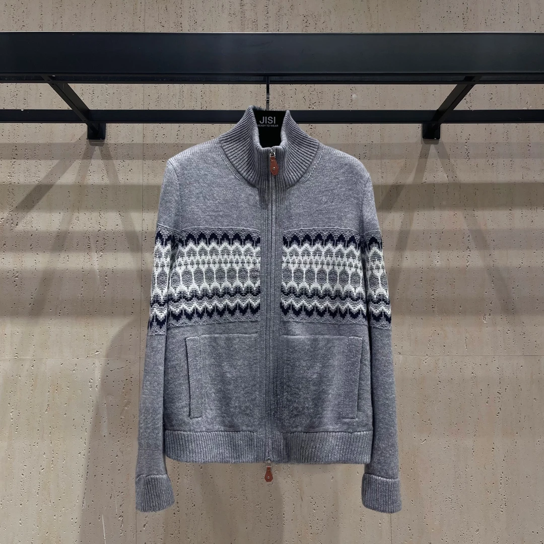 JISI L+费尔岛提花针织开衫-MZ24593
