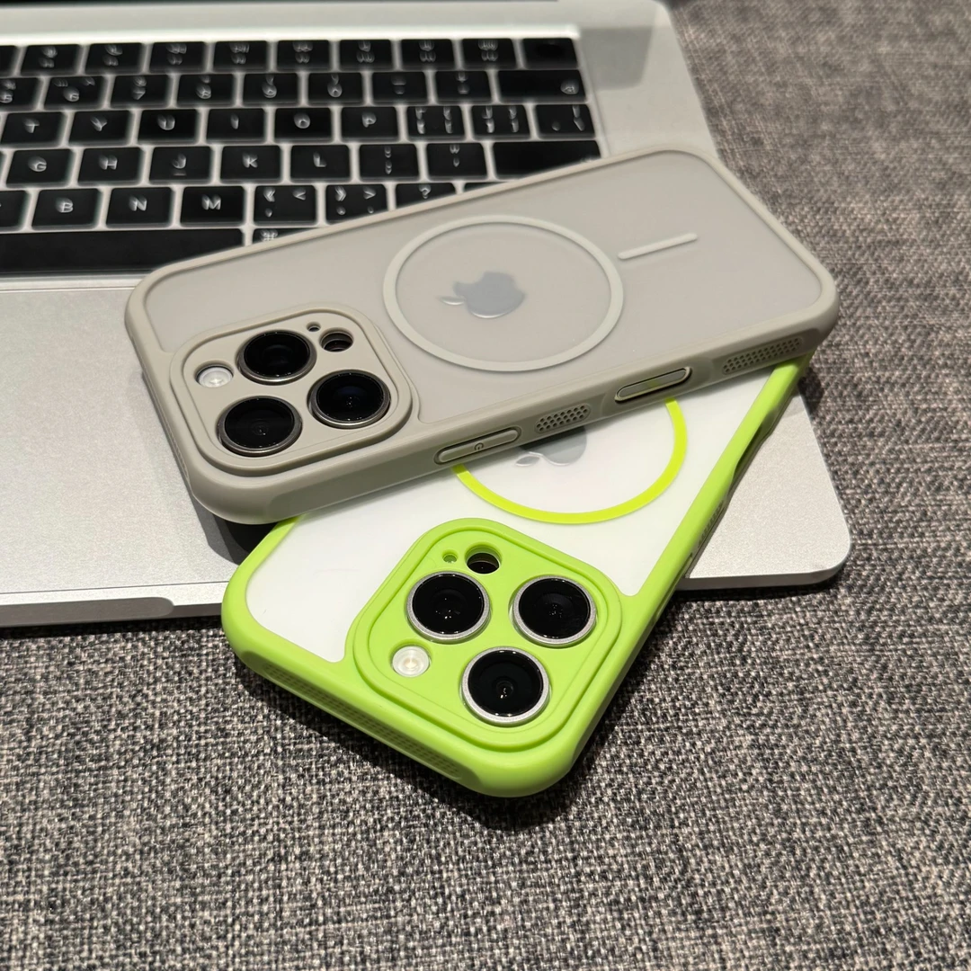 ZMGX肤感磨砂细圈磁吸适用苹果16/17promax手机壳iphone13/15防摔