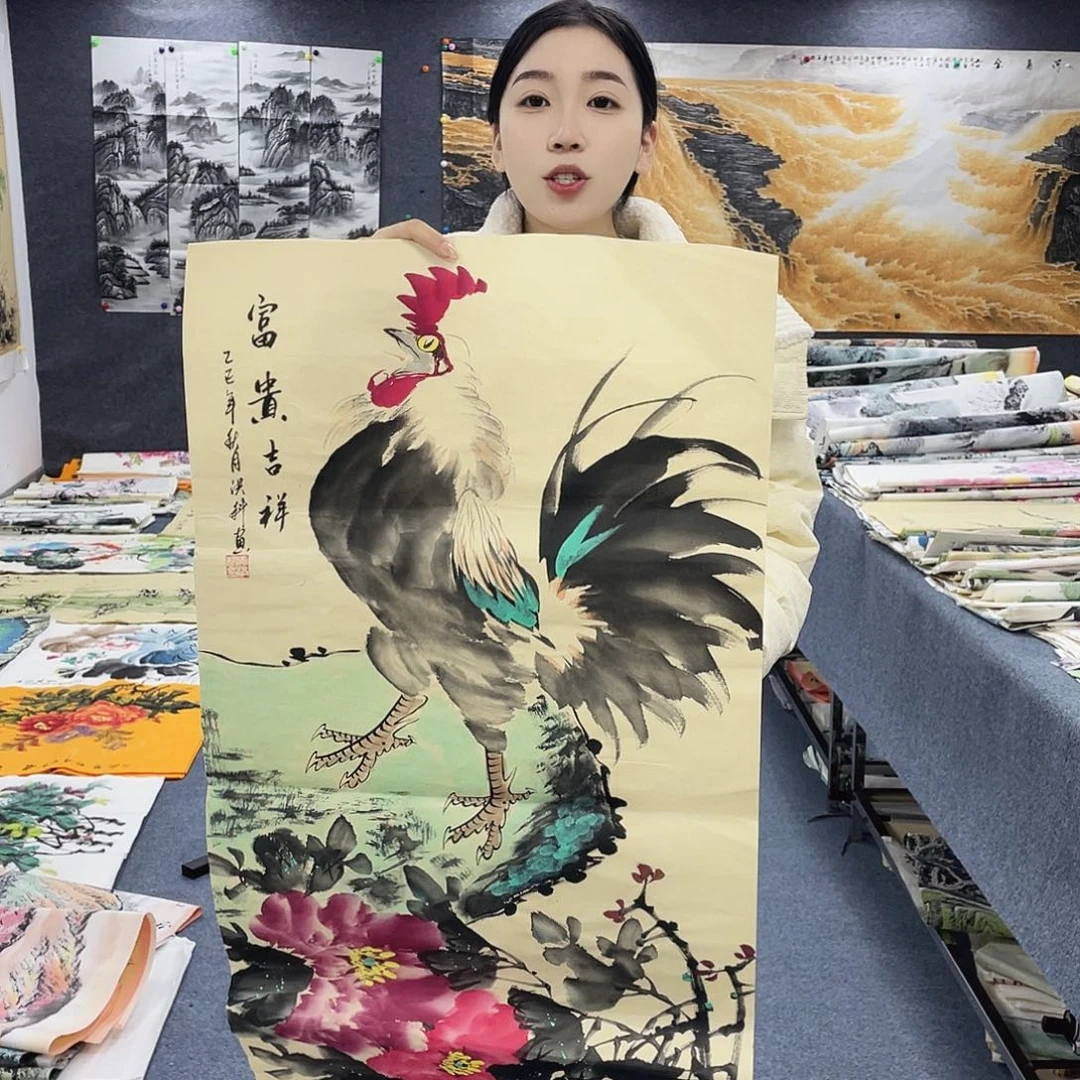 国画作品小姐姐放漏…